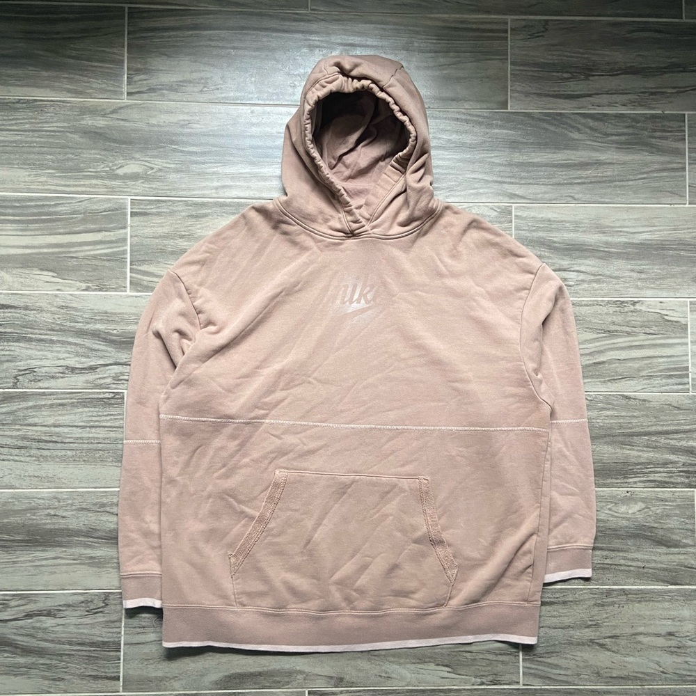 Nike Men's Soft Pink Hoodie